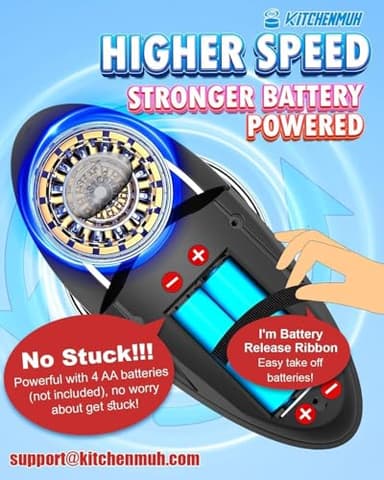 One Touch Electric Can Opener Fits Almost All Can Sizes for Seniors with Arthritis, Hand Held Battery Operated Can Opener with Smooth Edge, Food Safe Kitchen Gadgets Automatic Can Opener for Kitchen - Image 5