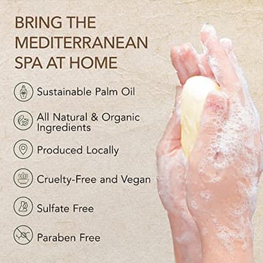 O NATURALS 100% Natural Bar Soap - Gift Set - Organic Ingredients & Essential Oils - Spa Gifts for Women & Men, Body Wash & Face Soap - 6PC Natural Collection - Image 6