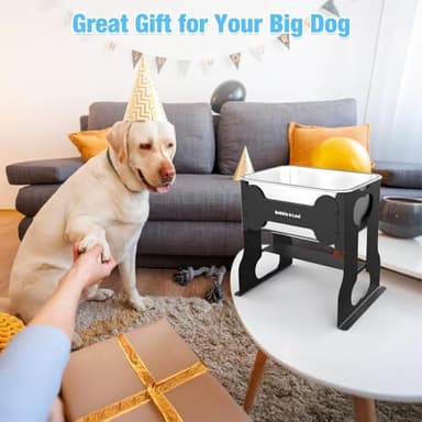 2.4 Gallon Elevated Large Dog Water Bowl,14" Raised Stainless Steel Bowl with Stand for Large Breed, Full Metal Dog Feeding Station for Relief Joint Pressure, Easy Clean for Indoor & Outdoor Uses - Image 7