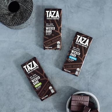 Taza Chocolate Organic Wicked Dark 95% Dark Bar Variety Pack Bundle, 2.5 oz (4 count), Vegan - Image 5