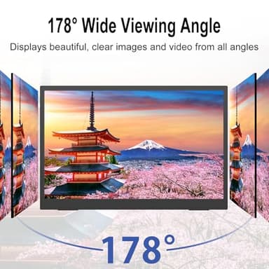 2.5K Portable Monitor 15.6inch UHD 2560 * 1680 for Laptop, 100% sRGB 500nits HDR IPS External Display w/Smart Cover & VESA Mount, USB-C HDMI Travel Second Screen for PC Mac Phone Xbox PS5 - Image 8