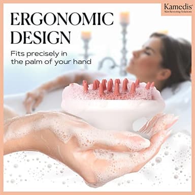 KAMEDIS Scalp Scrubber & Anti Dandruff Shampoo 1% Zinc Pyrithione and Salicylic Acid - Gentle Scalp Massager and Hair Dandruff Treatment - Suitable for Men & Women - Image 7