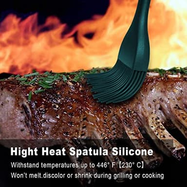Walfos Silicone Basting Pastry Brush, 2 Size Pastry Brush Set, Perfect for BBQ Grill Kitchen Cooking, BPA Free and Dishwasher Safe, 2 Pcs (Ink Green) - Image 6