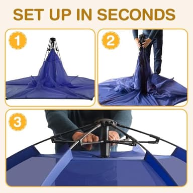 Alvantor Baby Playpen Play Yard 84"x84"x44”Large Kids Tents Pop Up Play Tent Indoor Outdoor Playhouse for Babies Toddlers Children Camping Playground Beach, 36-96 Months, Navy - Image 8