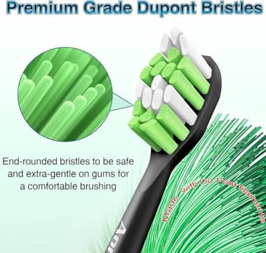 Aoremon Toothbrush Replacement Heads for Phillips Sonicare Replacement Brush Head Compatible with Most Philips Sonicare Click-on Electric Toothbrush, Black 10 Pcs - Image 4
