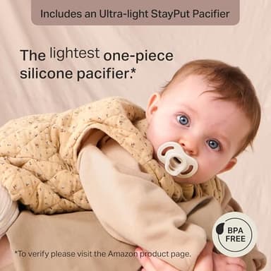 Tommee Tippee Limited Edition StayPut Pocket, Includes Ultra-Light StayPut Pacifier and Microwave Sterilizer Case, BPA-Free Silicone, 0-6 Months, Grape and Blush - Image 6
