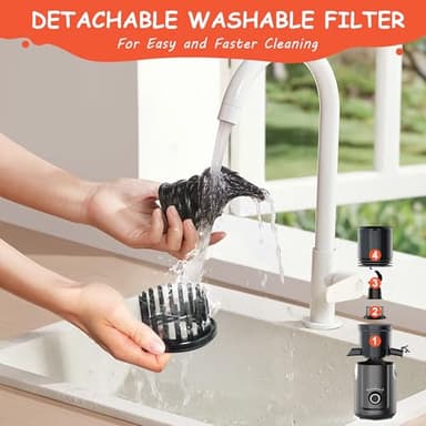 Hobsir Juicer Machines, 5.3-Inch Cold Press Juicers, Masticating Slow Juicer Machines with 300W, Large Feed Chute Juice Machines for Vegetables and Fruits, Easy to Clean Juicers, Black - Image 4