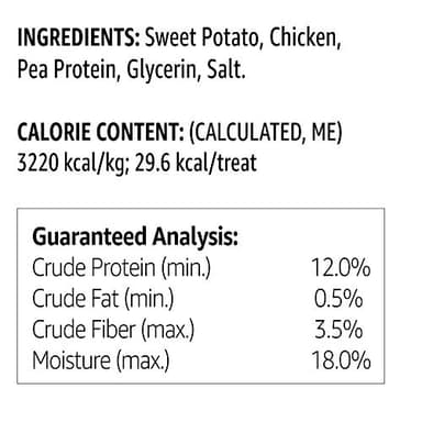 Amazon Brand - Solimo Sweet Potato & Chicken Jerky Dog Treats, 2 pounds - Image 6