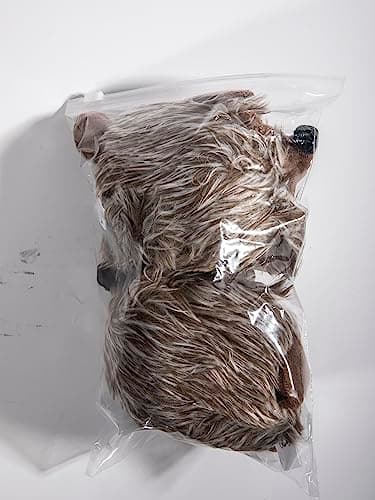 Pawaboo Plush Dog Toy, [2PACK] Non-Toxic Super Soft Faux-Fur Hedgehog Dog Toy Stuffed Biting Training Playing Toys for Dog Puppy, Brown - Image 9