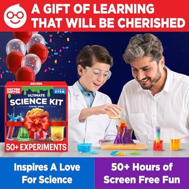 Doctor Jupiter Ultimate Science Kit, Chemistry Set for Kids Ages 8-10-12-14 | Birthday Gift Ideas for Boys & Girls 8,9,10+ Years Old | STEM Toy with 50+ Experiments | Learning & Educational Projects - Image 7