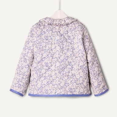 Amazon Essentials x Sofia Grainge Baby Girls' Midweight Field Jacket with Ruffle, Blue Ivory Delicate Floral, 12 Months - Image 5