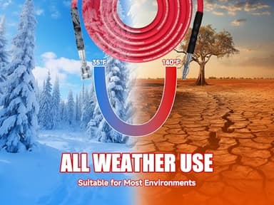 SITIMIMIL Pressure Washer Hose 50FT 1/4'' with Steel Wire Braided Pressure Washing Hose 4200 PSI Wear Resistant with Swivel 3/8" Stainless Steel Quick Connect for Power Washer and Hot/Cold Water - Image 5