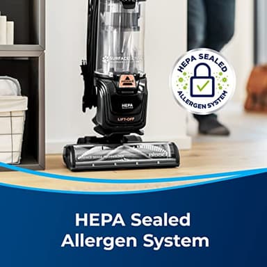BISSELL SurfaceSense Allergen Lift-Off Pet Upright Vacuum, with Tangle-Free Multi-Surface Brush Roll, LED Headlights, & Lift-Off Technology - Image 5