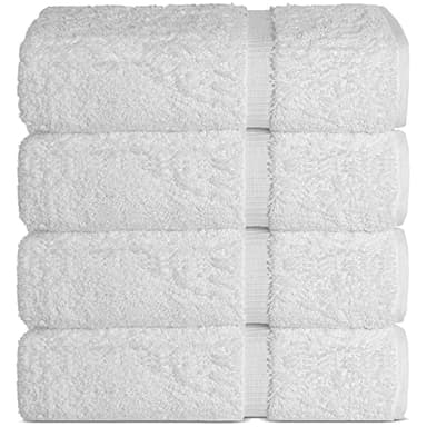 Chakir Turkish Linens | Hotel & Spa Quality 100% Cotton Premium Turkish Towels | Soft & Absorbent (4-Piece Bath Towels, White) - Image 1
