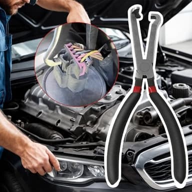 Guweta 37960 Electrical Disconnect Pliers, 8in Automotive Electrical Connector Disconnect Pliers Long Spark Plug Disassembly Pliers Tools for Push Tab Style Plugs - Image 7