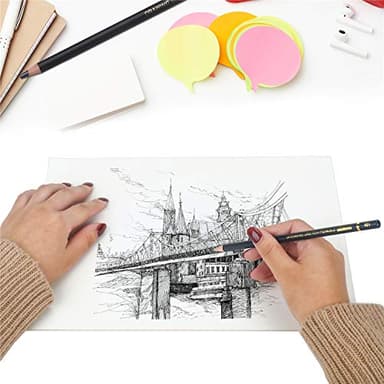 RVOGJP TAMATA Professional Drawing Sketching Pencil Set - 12 Pieces Art Graphite Pencils(12B - 4H), Ideal for Drawing Art, Sketching, Shading, for Beginners & Pro Artists - Image 5