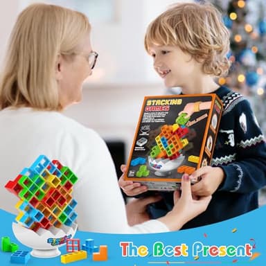 iuuoi 70Pcs Tetra Board Game for Kids & Adults 4-8 8-12, Team Building Blocks Stacking Game, Stacking Balance Toy for Family Friend, 2 Players+ Family Games - Image 7