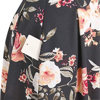 Sureple Summer Casual Dress for Wedding Guest Women Swing Dresses with Pockets Vintage Fit and Flare Dresses for Women Slesveless Sundress(SP81-Black Floral 01-L) - Image 5