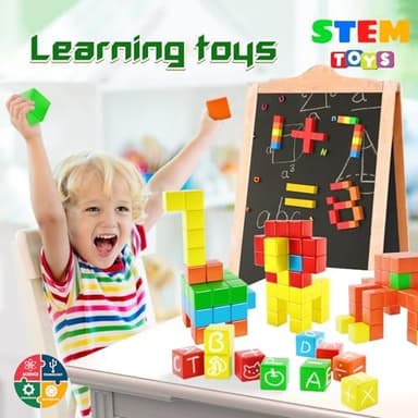 Magnetic Blocks for Toddlers -Classroom Must Haves STEM Learning Toys for 3-5 Year Old Boys & Girls, Safe & Strong Building Blocks with ASMR Sounds,Ideal Gifts for Kids 3+ - Image 8