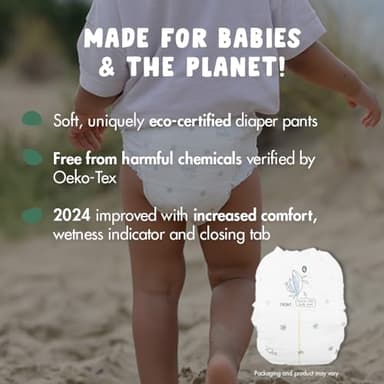 Eco by Naty Pull-Ups Training Pants, Size 4 (2T-3T), 22 count, 18-33 lbs, Plant-Based Premium Ecological Pull-Ups with No Nasty Chemicals, White, (244091) - Image 3