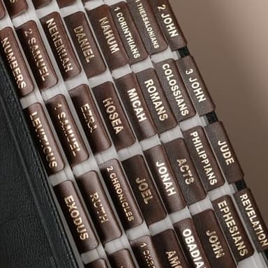 UPAFEXXI-Leather Bible Tabs, Bible Tabs for women and men(Gold Foil Lettering) Large Print Stickers, Easy to Read and Apply, 80 Chapters Labels for Easy Navigation(Brown) - Image 5