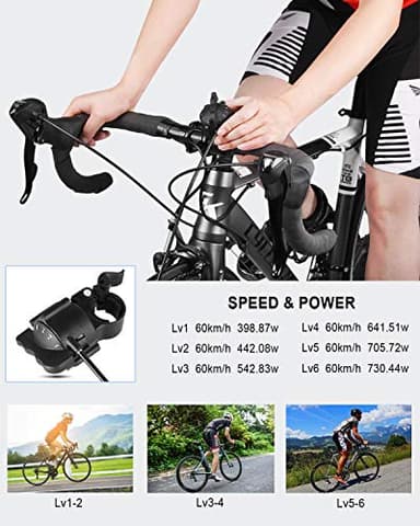 Bike Trainer, Magnetic Bicycle Stationary Stand for Indoor Exercise Riding, 26-29" & 700C Wheels, Quick Release Skewer & Front Wheel Riser Block Included - Image 3