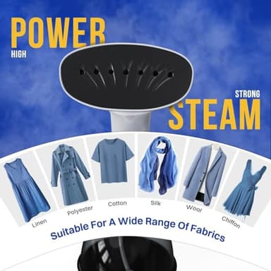 Rolipo Steamer for Clothes 1350W, Clothes Steamer for Home, Office, Travel, Upgraded 400ML Large Capacity Water Tank, Wrinkle Remover - Image 3
