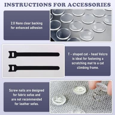 Cat Scratching Furniture Protector Self Adhesive Trimmable Protective Sofa Carpet Leather Furniture Pad Replacement for Cat Tree Shelves DIY Pet Scratch Protector (Khaki, 15.7"x78.7") - Image 7