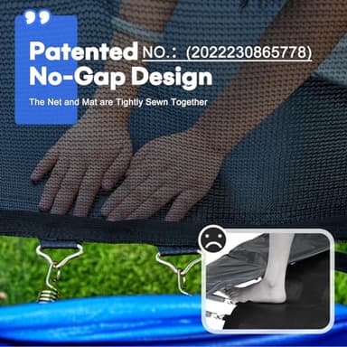 Zupapa 1500LBS Weight Capacity Rectangle Trampoline 10x17FT 9X15FT 8X14FT Outdoor Square Gymnastics Trampolines for Kids Adults Long Large Big Rectangular Tumbling Trampolin - Image 3