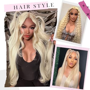 BOTNNS 28 Inch 613 13x6 Lace Front Wig Human Hair 200 Density Blonde Wig Human Hair 613 Body Wave Blonde HD Lace Front Wigs Human Hair Pre Plucked 613 Lace Frontal Wigs - Image 4