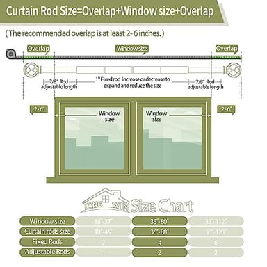 TANGWIN White Farmhouse Curtain Rods for Windows:36-88" Heavy Duty Adjustable Curtain Rod for Bedroom Living Room,Boho Decorative Rustic Drapery Rods with Vintage Coastal Texture Finials,Antique White - Image 7