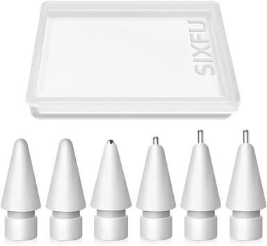 SIXFU Upgraded Tips for Apple Pencil, Mix Replacement Pencil Tips for Apple Pencil 2nd/ 1st Gen/USB-C/Pencil Pro Tips(6 PCS - Image 1