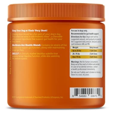 Zesty Paws Probiotics for Dogs, Digestive Enzymes Gut Flora, Digestive Health, Diarrhea & Bowel Support, DE111, Dog Probiotics Soft Chew for Pet Immune System, Chicken, 90 Ct - Image 9