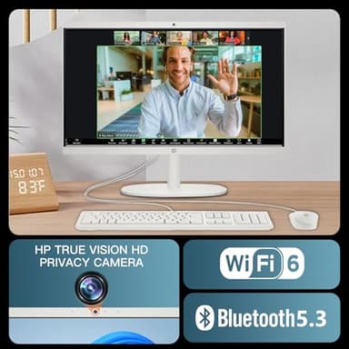 HP All-in-One Desktop Computer - for Everyday Use • Office Lifetime & Win 11 Pro • 21.5" FHD Anti-Glare Display • Intel Celeron CPU• w/Bundle Accessories(32GB RAM | 1TB SSD) - Image 5