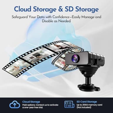 Braload Mini Camera, 4K HD Nanny Cam for Home - Smallest WiFi Wireless Camera with Motion Detection, App Control, Cloud & SD Storage, No WiFi Needed for Pet/Baby/Nanny Surveillance - Image 4