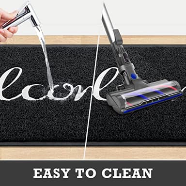 CozyBounty Door Mat Welcome Mats Outdoor Indoor Non-Slip Doormat for Entryway Low-Profile Floor Mat for Yard, Garage, High Traffic Areas (32"x20", Black) - Image 5