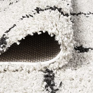 JONATHAN Y Diamond Shag Beige/Dark Gray Indoor Area Rug 8X10 ft, Inca Moroccan for Living Room, Bedroom, Kitchen, Office, Easy-Cleaning, High Traffic, Pet-Friendly, Non-Shedding SHG101A-8 - Image 7