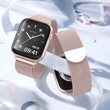 Original Stainless Steel Mesh Loop Compatible with Apple Watch 38mm 40mm 41mm 42mm 44mm 45mm 46mm 49mm Women Men, Magnetic Clasp Replacement for iWatch Bands Series 11 10 9 8 7 6 5 4 Ultra SE 3 2 1 - Image 6