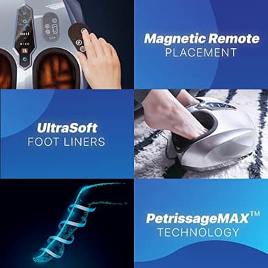 MIKO Foot Massager Machine - Deep Kneading, Shiatsu, Air Compression, and Heat Therapy - Plantar Fasciitis, Diabetics, Neuropathy, Fits Up to Men Size 12 - Image 3