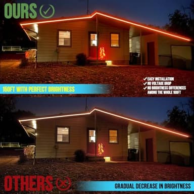 Rxment 150ft Outdoor Led Strip Lights Waterproof Led Light Strips with Remote & Bluetooth Music Sync App Control,Long Color Changing Rope Lights,5050 RGB Outside Led Lights,IP68,24V - Image 5