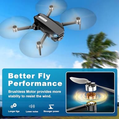GPS Drone with Camera for Adults, 2K HD FPV Drones with Auto Return, Follow Me, Circle Fly, Waypoint Fly, Stable Hover, Brushless Motor, Foldable 5G Transmission Remote Control Quadcopter - Image 6