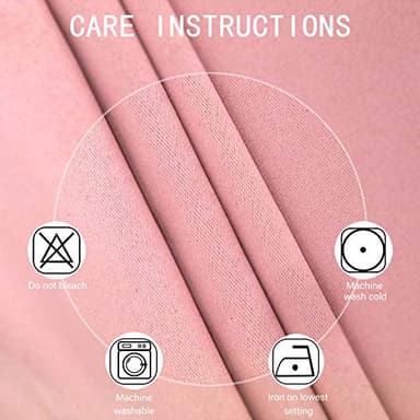 LEMOMO Pink Thermal Blackout Curtains/52 x 95 Inch/Set of 2 Panels Room Darkening Curtains for Bedroom - Image 4