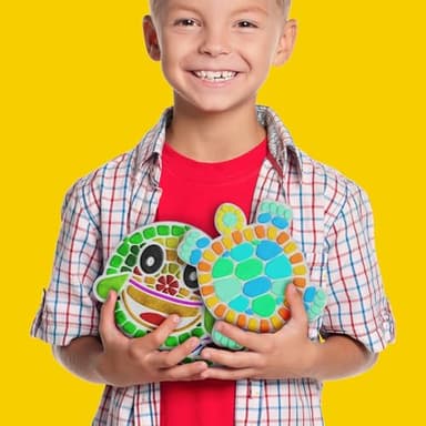 Dan&Darci Stepping Stones Painting Kit for Kids - Outdoor Crafts - Paint 5 Garden Stone - Unicorn Craft Kits for Boys, Girls Ages 6-12 - Gifts for Boy, Girl Age 6, 7, 8, 9, 10 + Year Old - Summer Gift - Image 9