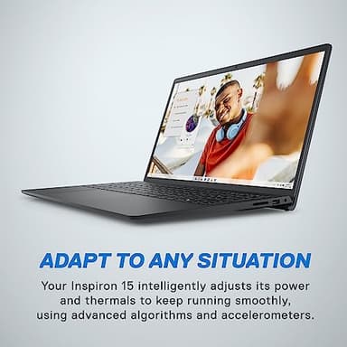 Dell Inspiron 15 3535 Laptop - 15.6-inch FHD (1920 x 1080) Display, AMD Ryzen 5 7520U Processor, 8GB DDR4 RAM, 512GB SSD, AMD Radeon Graphics, Windows 11 Home, 6-Months Migrate - Carbon Black - Image 2