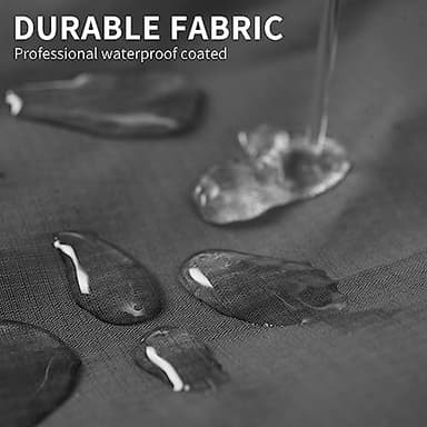 TEZO Mens Rain Jacket Waterproof with Hooded Hiking Coat Lightweight Windbreaker(BK/BK 2XL) - Image 6