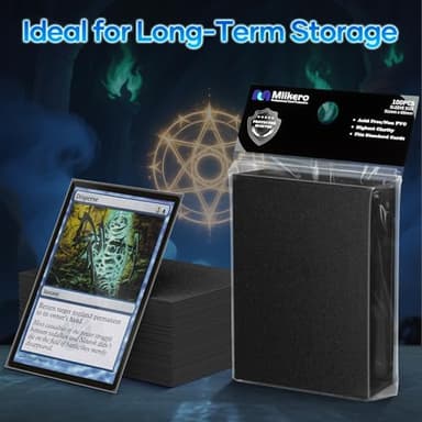 500 Counts Black Card Sleeves, Matte Card Sleeve Deck Card Protectors, Trading Card Sleeves Fit for MTG, TCG and Sports Cards - Image 7