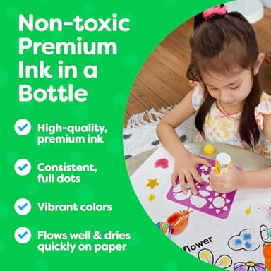 Dot Markers For Toddlers 1-3 - Dot Art Paints Washable For Kids - Includes Printed & PDF Coloring Sheets - Toddler Arts And Crafts - Preschool Learning Activities - Bingo Daubers For Toddlers 2-4 - Image 4