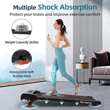Walking Pad Treadmill with Incline, Under Desk Treadmills for Home Office Small, 2.5HP Brushless Motorized, App Compatible, Portable Walking Pad with Remote Control, 300lb Capacity - Image 3