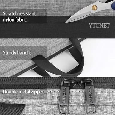 Ytonet Laptop Case, 15.6 inch TSA Laptop Sleeve Computer Bag Water Resistant Computer Case Carrying Cover Compatible for Lenovo, HP, Dell, Asus Notebook, Gifts for Men Women, Grey - Image 5