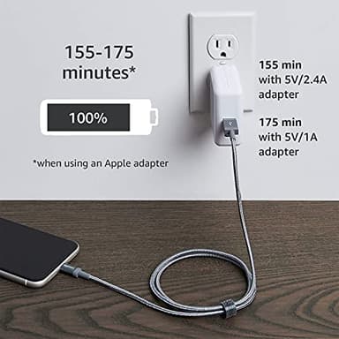 Amazon Basics Durable 2-Pack USB-A to Lightning Charger Cable, Nylon Braided Cord, MFi Certified Charger for Apple iPhone 14 13 12 11 X Xs Pro, Pro Max, Plus, iPad, 6 Foot, Dark Gray - Image 6